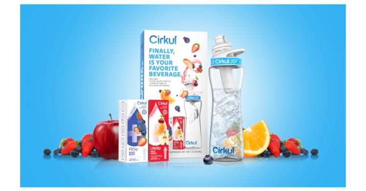 cirkul water bottle with flavor starter kit