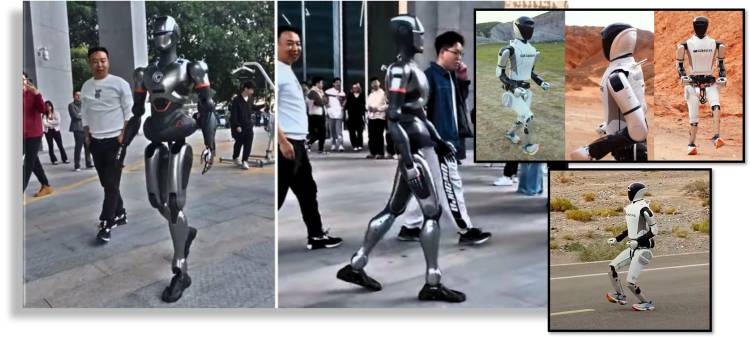 Human-like robot strolling around China: