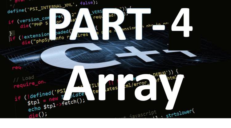 OOP CPP Programming language Array by Nadir Nadeem: Part-4