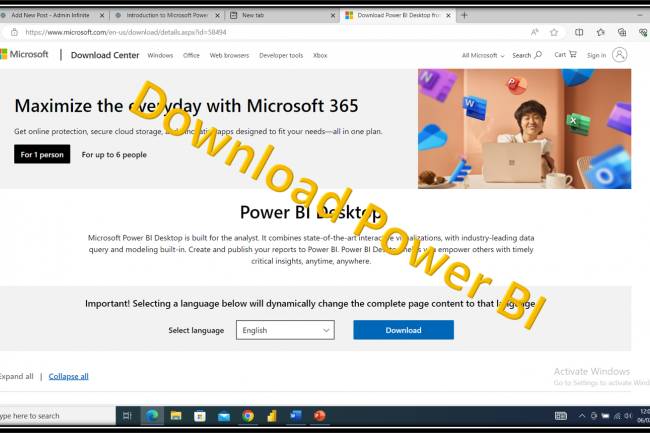 Download and install Microsoft Power BI (Business Intaligence) Lesson 2