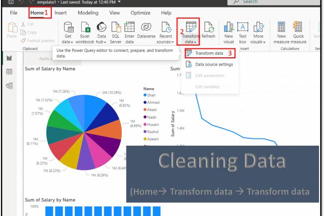 Cleaning data in Power BI: Transform (Edit) Data Lesson-5